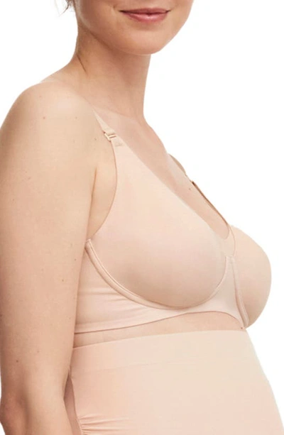 Chantelle Lingerie Pure Wireless Unlined Maternity/nursing Bra In Nude Blush-1n