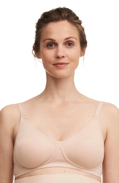 Chantelle Lingerie Pure Wireless Unlined Maternity/nursing Bra In Nude Blush-1n