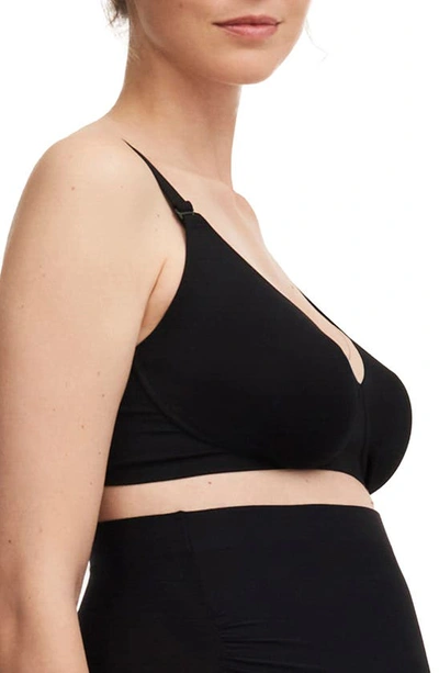 Chantelle Lingerie Pure Wireless Unlined Maternity/nursing Bra In Black-11