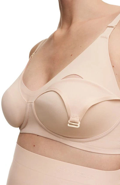 Chantelle Lingerie Pure Wireless Unlined Maternity/nursing Bra In Nude Blush-1n