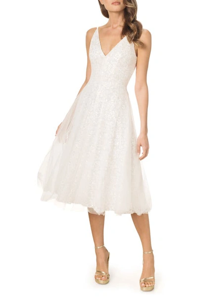 Shop Dress The Population Courtney Sequin Midi Dress In White Multi