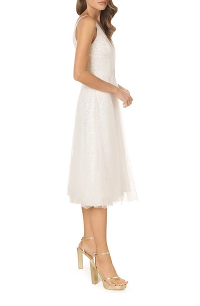 Shop Dress The Population Courtney Sequin Midi Dress In White Multi
