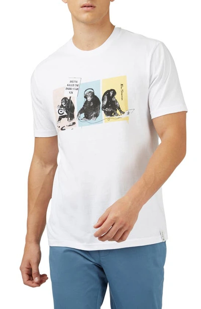 Shop Ben Sherman 2000s Organic Cotton Graphic T-shirt In White