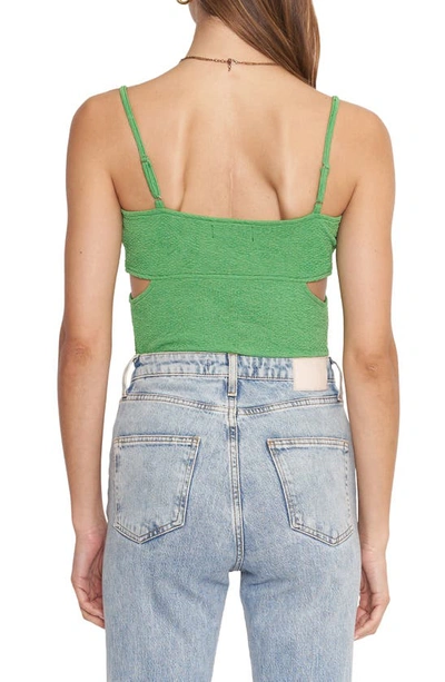 Shop 4si3nna Soya Cutout Textured Bodysuit In Green