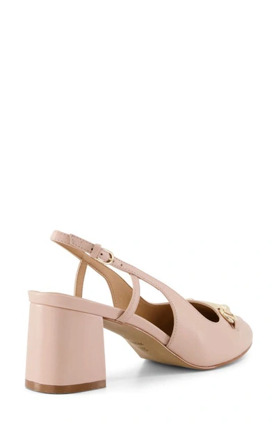 Dune London Cassie Block Heel Slingback Pump In Beige