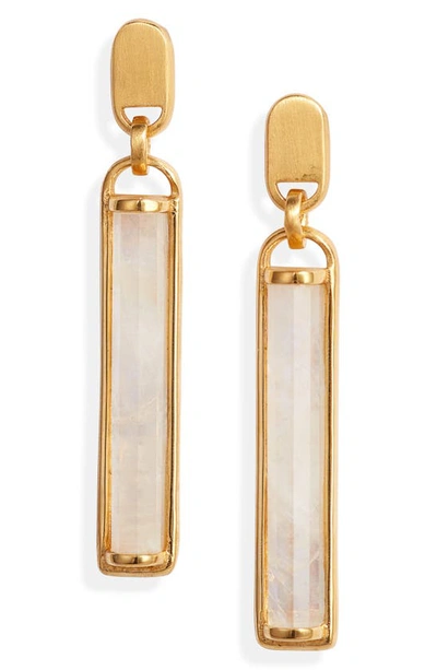 Shop Dean Davidson Revival Semiprecious Stone Drop Earrings In Moonstone/ Gold