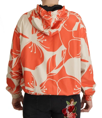 Shop Dolce & Gabbana Multicolor Floral Hooded Pullover Men's Sweater