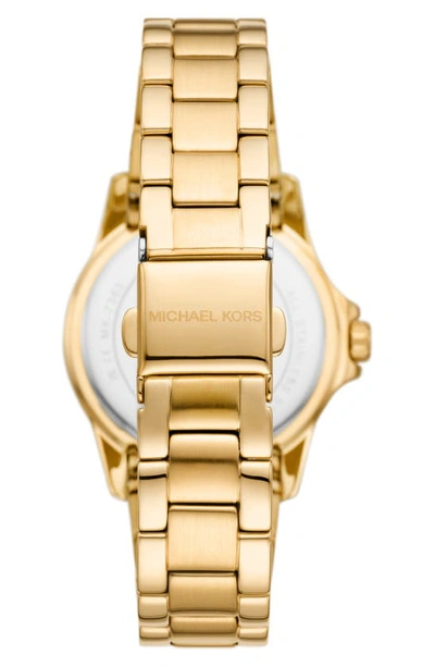 Shop Michael Kors Everest Pavé Bracelet Watch, 36mm In Gold