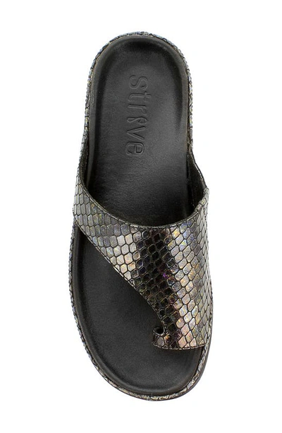 Shop Strive Capri Ii Slide Sandal In Black Snake Print