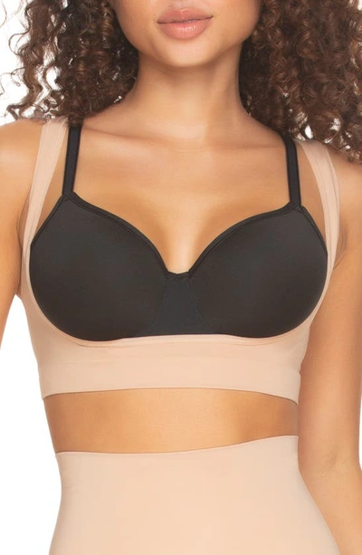 Shop Felina Fusion Open Bust Back Smoother In Warm Neutral