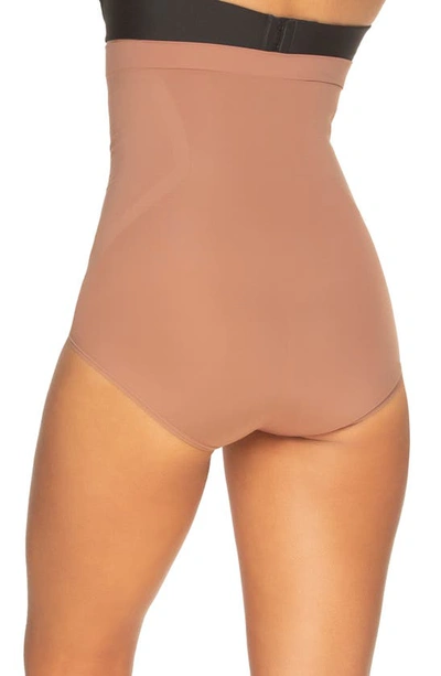 Shop Felina Fusion High Waist Shaper Briefs In Hazelnut