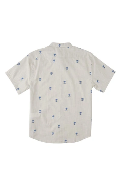 Shop Billabong Kids' Sundays Cotton Button-up Shirt In Oat