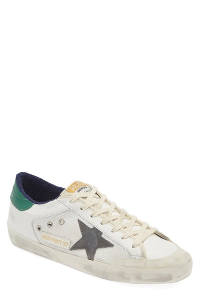 Shop Golden Goose Super-star Low Top Sneaker In White/ Grey/ Green