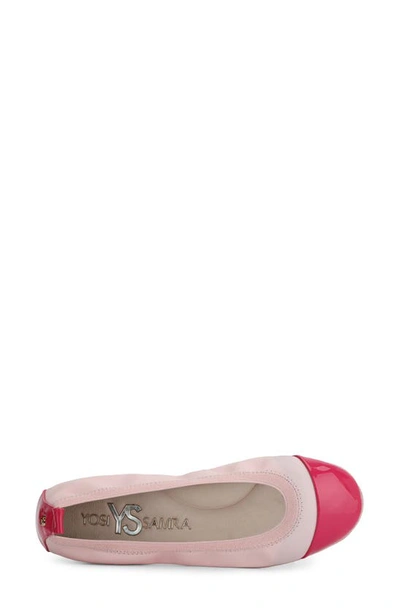Shop Yosi Samra Samara Foldable Ballet Flat In Light Pink / Hot Pink
