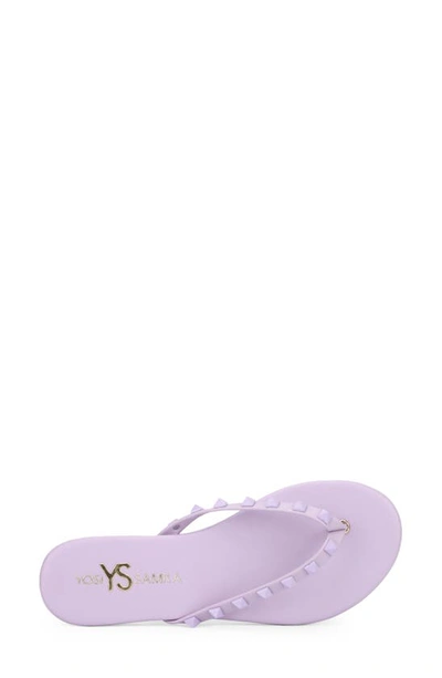 Shop Yosi Samra Rivington Stud Flip Flop In Lavender