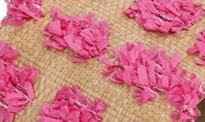 Shop Yosi Samra Reese Raffia Slide Sandal In Pink