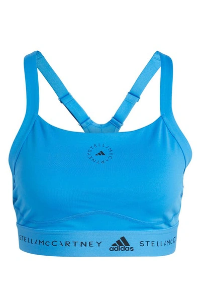 Shop Adidas By Stella Mccartney Truepurpose Medium Support Training Bra In Blue