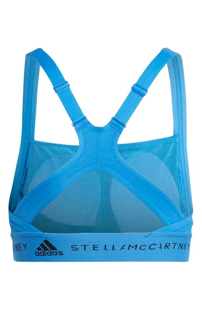 Shop Adidas By Stella Mccartney Truepurpose Medium Support Training Bra In Blue