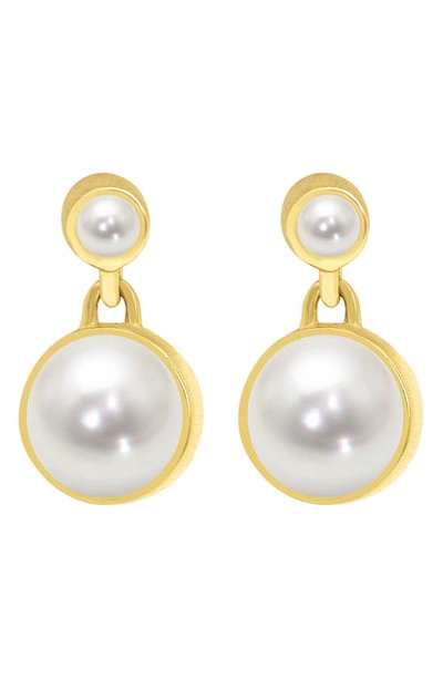 Shop Dean Davidson Signature Cultured Pearl Drop Earrings In Pearl/ Gold