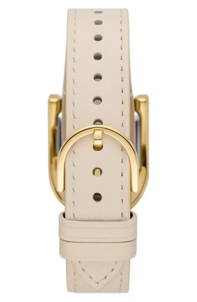 Shop Fossil Harwell Leather Strap Watch, 28mm In Nude