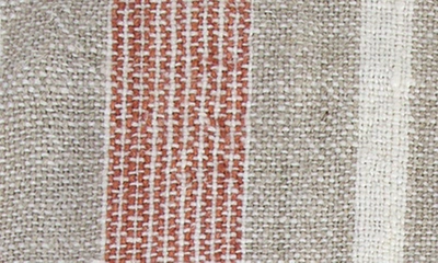 Shop Pom Pom At Home Montecito Stripe Linen Throw Blanket In Terra Cotta/natural