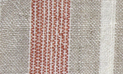Pom Pom At Home Montecito Striped Throw Blanket In Terra Cotta/natural