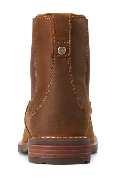 Shop Ariat Wexford Waterproof Chelsea Boot In Weathered Brown Leather