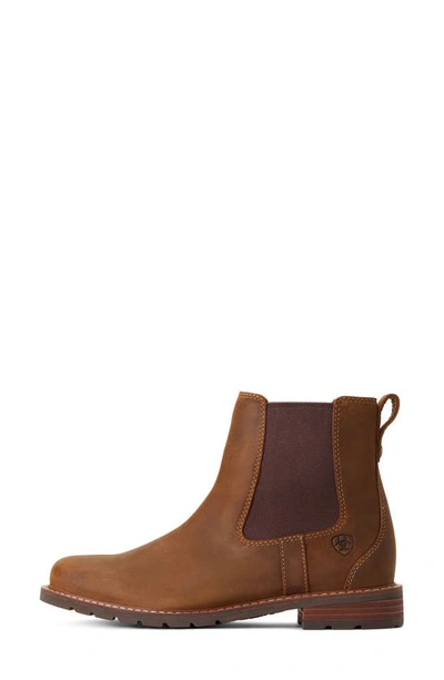 Shop Ariat Wexford Waterproof Chelsea Boot In Weathered Brown Leather
