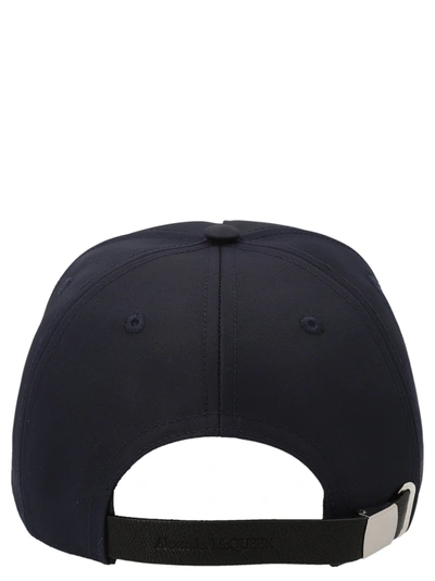 Shop Alexander Mcqueen 'tonal Graffiti' Cap In White/black