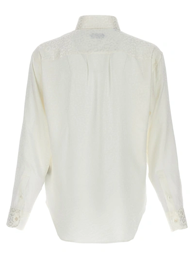 Shop Tom Ford Animal Print Silk Shirt Shirt, Blouse White