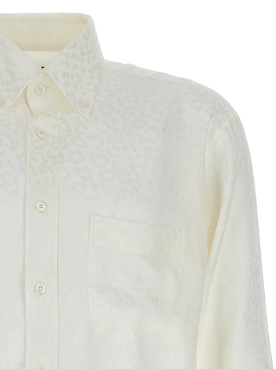 Shop Tom Ford Animal Print Silk Shirt Shirt, Blouse White