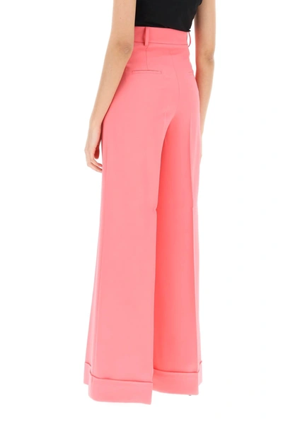 Shop Moschino Cuffed Palazzo Trousers In Cady