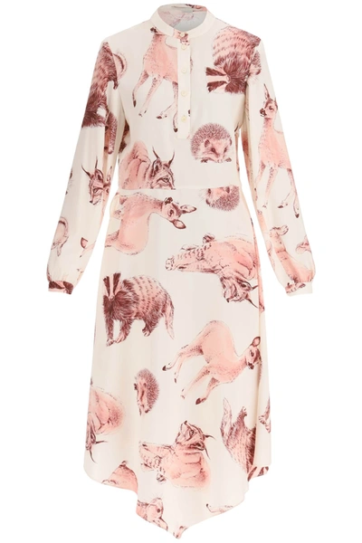 Shop Stella Mccartney Fauna Rewild Print Shirt Dress