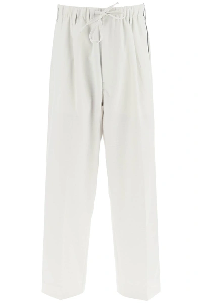 Shop Y-3 Lightweight Twill Pants With Side Stripes