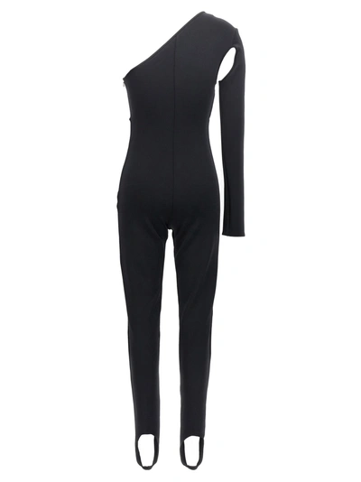 Shop David Koma Scuba Cut Out One-length Bodysuit Jewelry Black