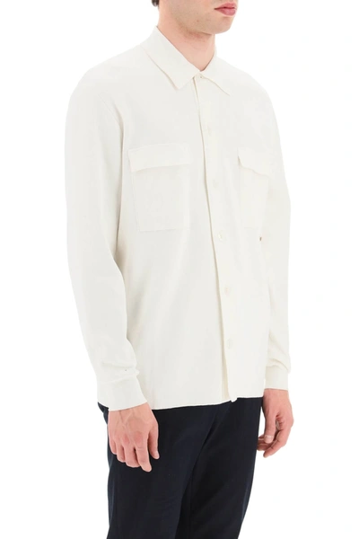 Shop Agnona Soft Silk Blend Shirt