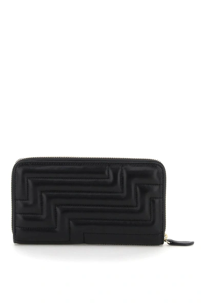 Shop Jimmy Choo Zip Around Quilted Nappa Wallet