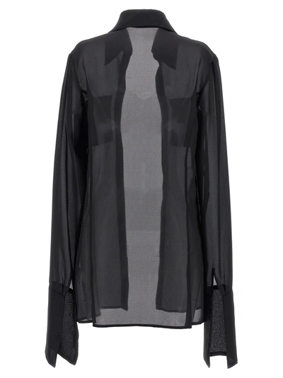 Shop Monot Georgette Shirt, Blouse In Black