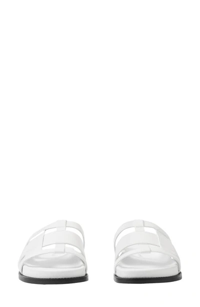 Shop Burberry Thelma Cage Slide Sandal In White