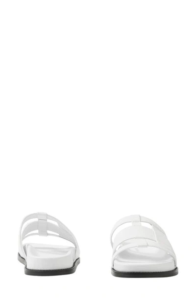 Shop Burberry Thelma Cage Slide Sandal In White