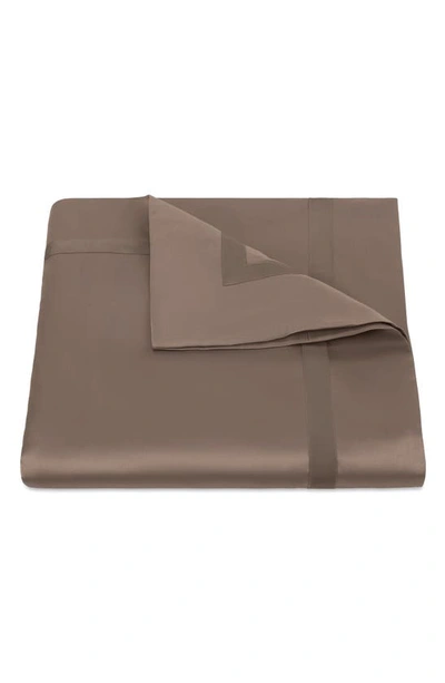 Shop Matouk Nocturne Duvet Cover In Mocha