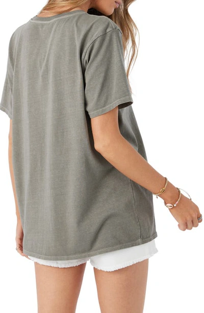 Shop O'neill Chase The Sun Oversize Graphic T-shirt In Smoked Pearl