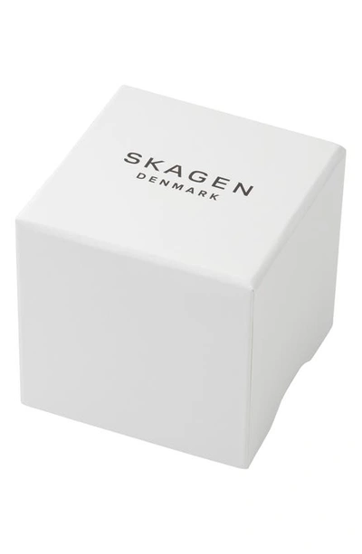 Shop Skagen Riis 3-hand Quartz Leather Or Mesh Strap Watch, 40mm In Gunmetal