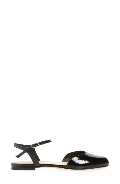 Shop Agl Attilio Giusti Leombruni Agl Milly Ankle Strap Flat In Nero