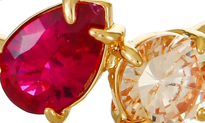 Shop Ettika Cubic Zirconia Statement Ring In Ruby