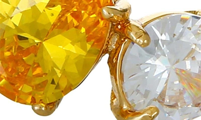 Shop Ettika Cubic Zirconia Statement Ring In Yellow