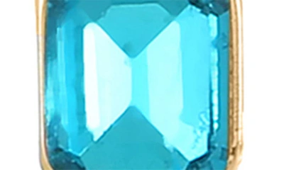 Ettika Baguette Crystal Linear Drop Earrings In Aqua