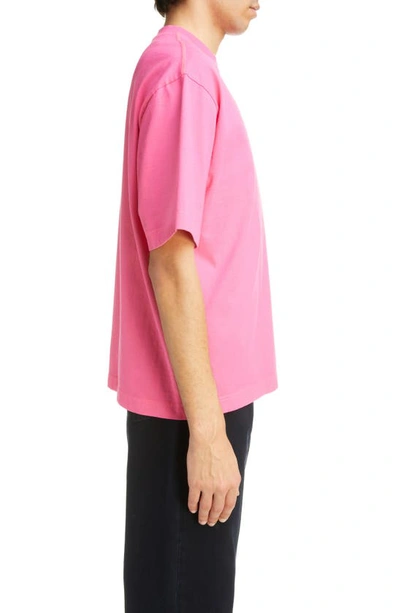 Shop Acne Studios Relaxed Fit Logo T-shirt In Pink