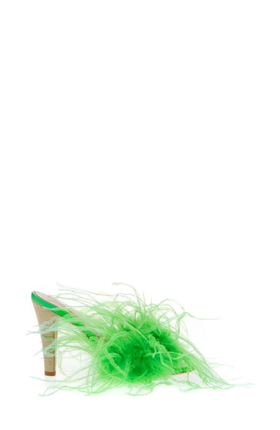 Shop Brother Vellies Palms Feather Sandal In Juicebox