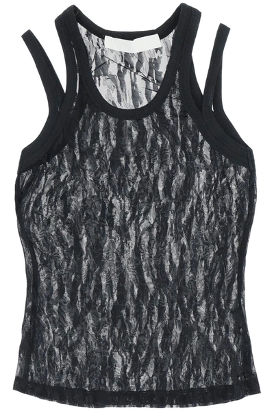 Shop Dion Lee Camouflage Mesh Tank Top